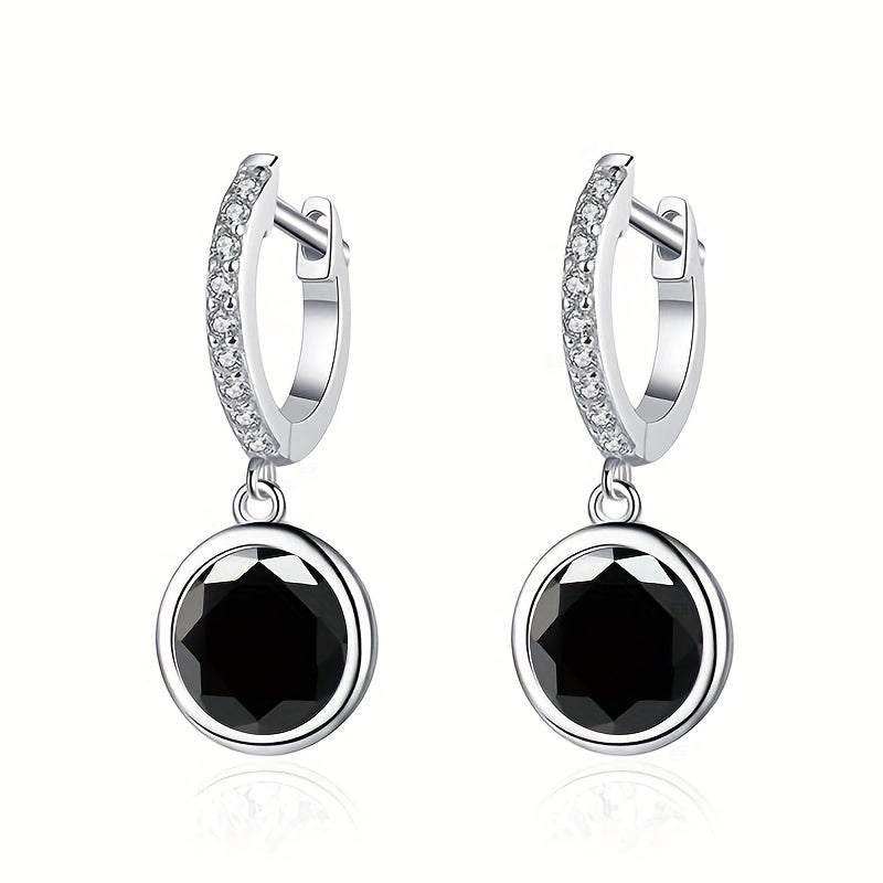 Sterling Silver Moissanite Bubble Hoop Earrings Unisex Gift for Birthday Christmas Valentine