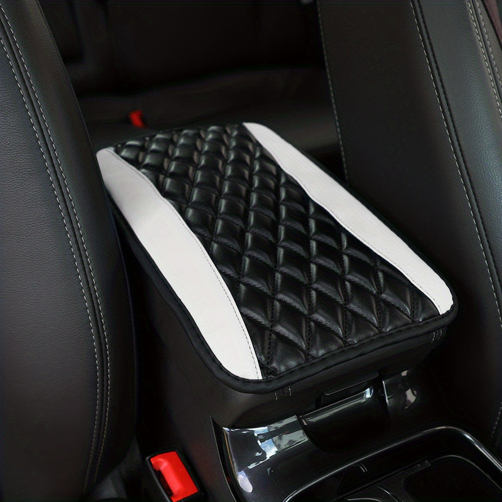 Car Interior Armrest Box Cover Leather Soft Waterproof Non-slip 32CMX19CM