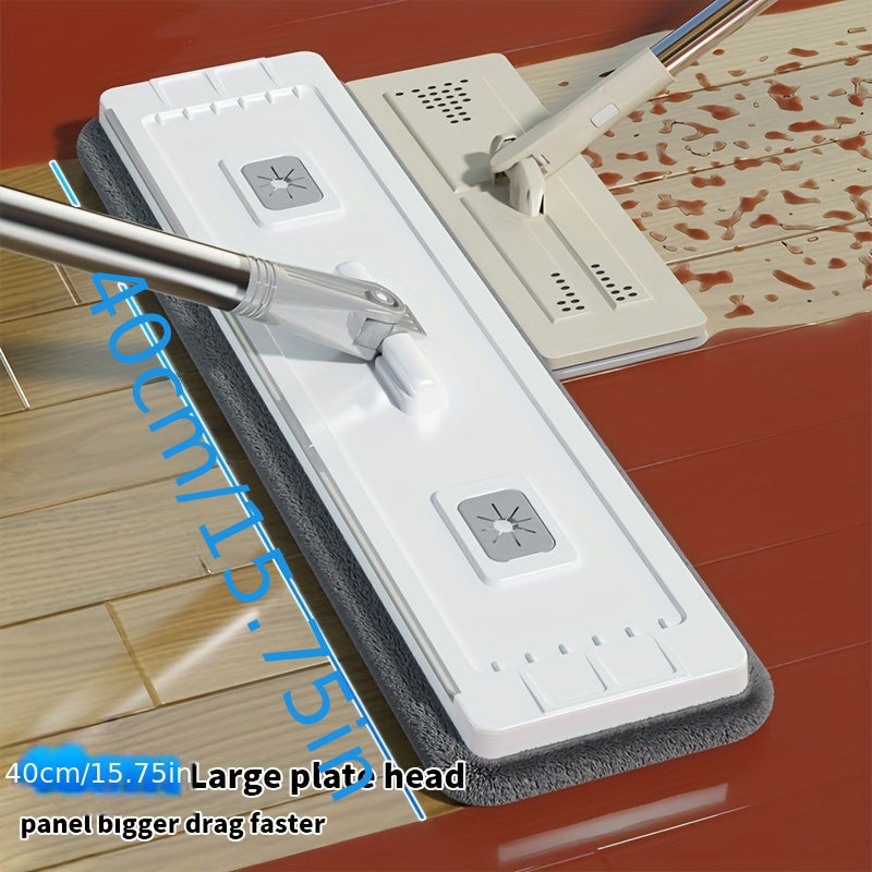 O'z qo'llaringizni po'latdan yasalgan mikroto'qima padiga ega bo'lgan o'z-o'zini yuvuvchi va qurituvchi tekis mopa tizimiga olib qo'ying, bu uy va ofis sharoitlarida foydalanish uchun ideal. Ushbu ko'p funksiyali mop yashash xonasi, yotoqxona, hammom va