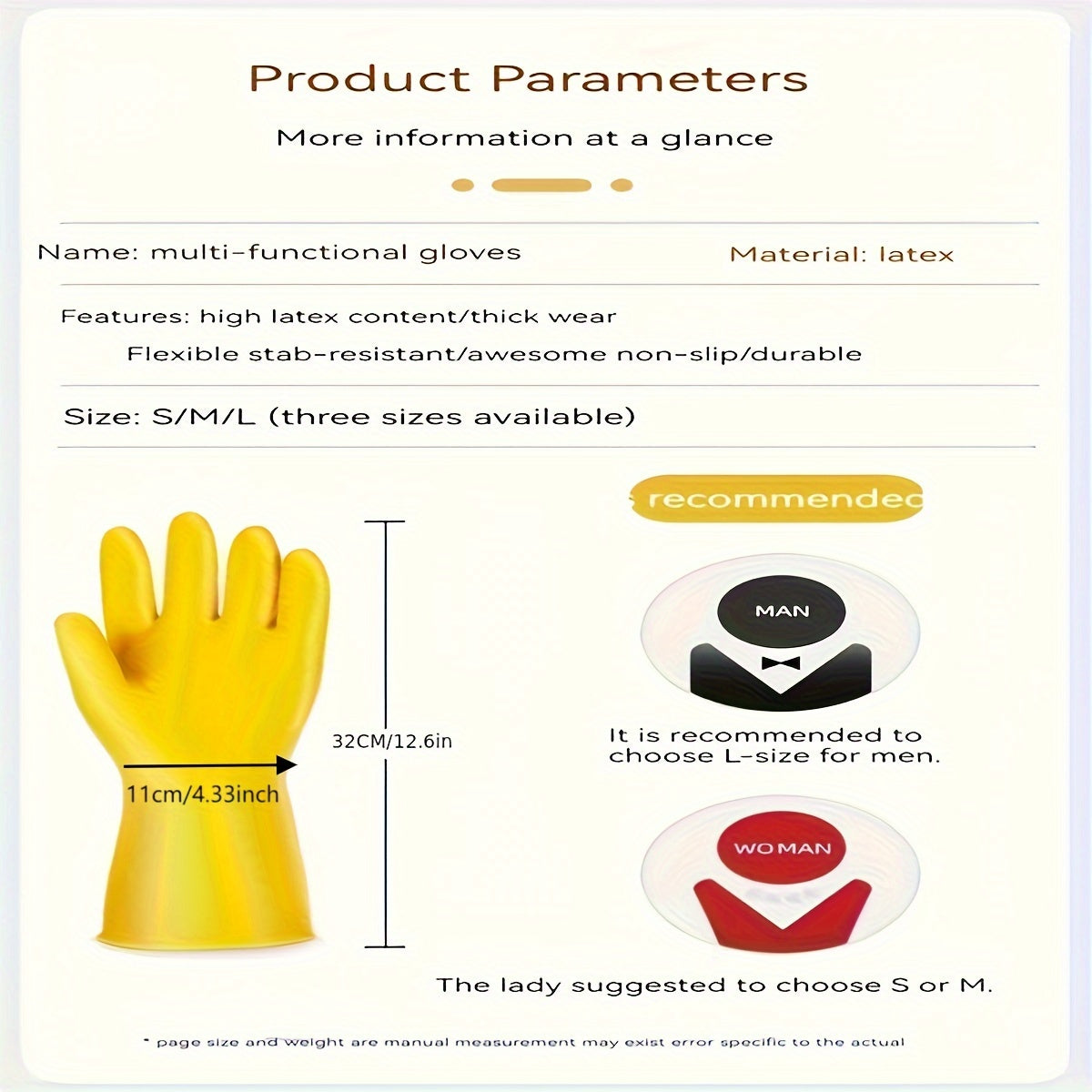 Набор из 8 водонепроницаемых силиконовых перчаток для уборки, прочных, с нескользящей поверхностью для кухни и дома
