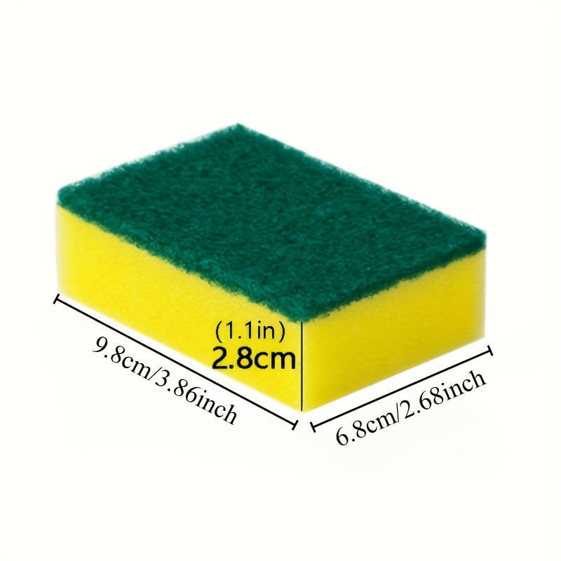 Set of 10 Double-Layer Dishwashing Sponges for Cleaning Dishes and Pans