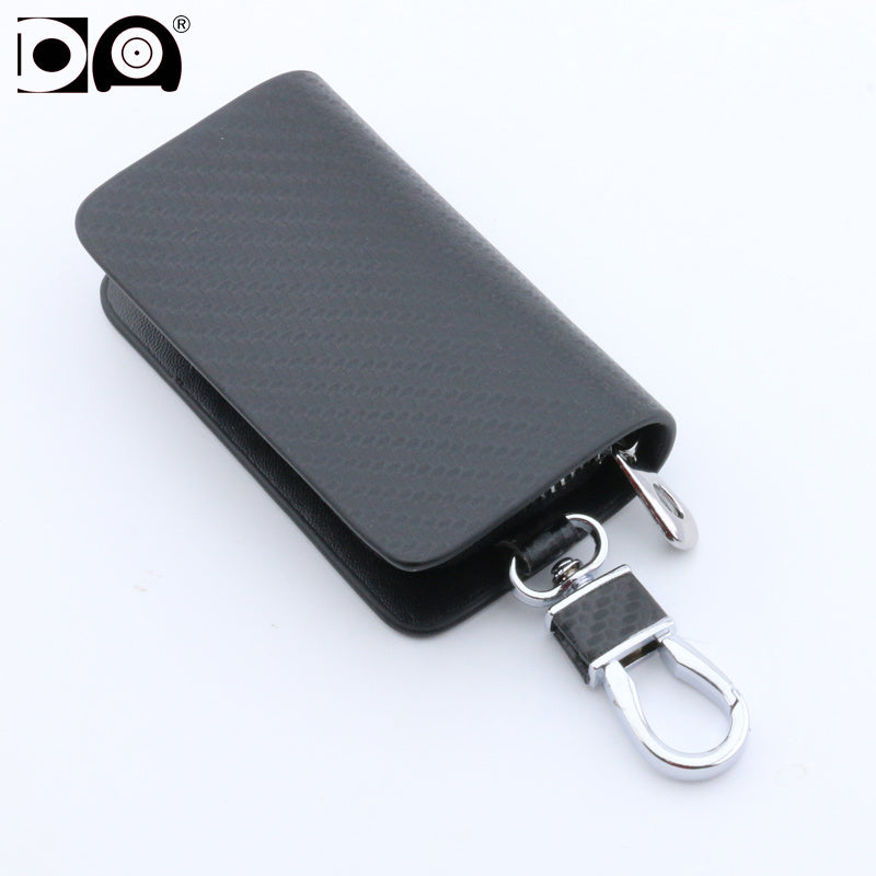 Universal Black Car Key Wallet Case with Zipper for Multiple Vehicles
