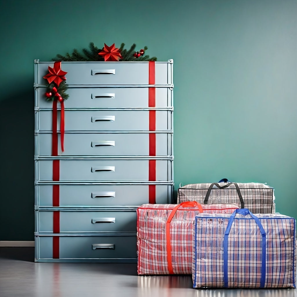 Large Waterproof Woven Storage Bags for Packing Moving Organizing and Storing