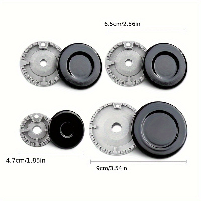 Metall gaz pechkasining yonish joylari uchun qopqog'lar to'plami, konkav temir himoyachilar