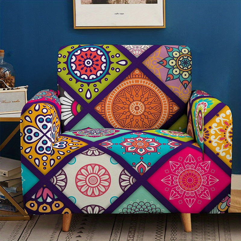 Rang-barang elastik divan qopqog'i bohemiya uslubida mebellarni himoya qiladi