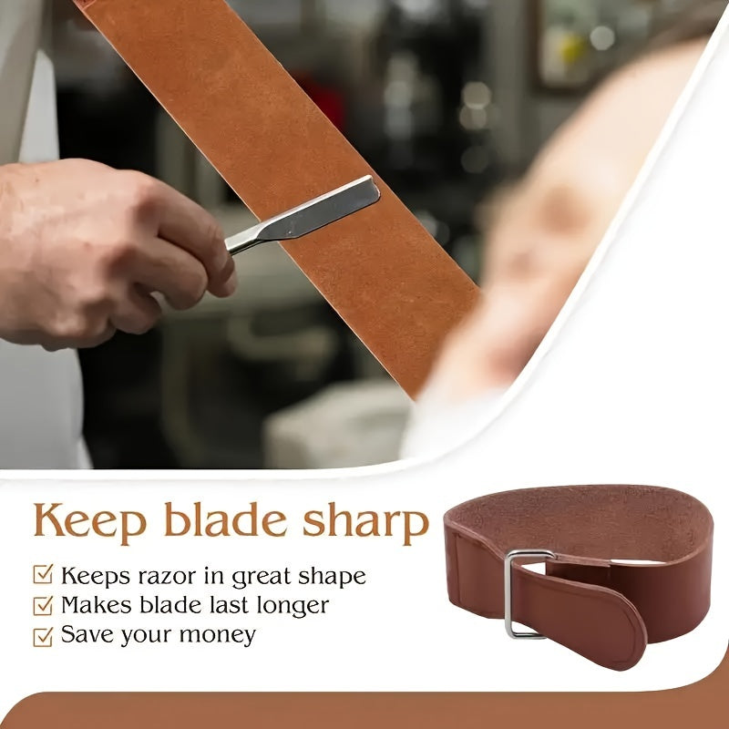 PVC Sharpening Band for Hair Cutting Folding Knives Durable Polishing Strap Clip Hair Cutting Tool