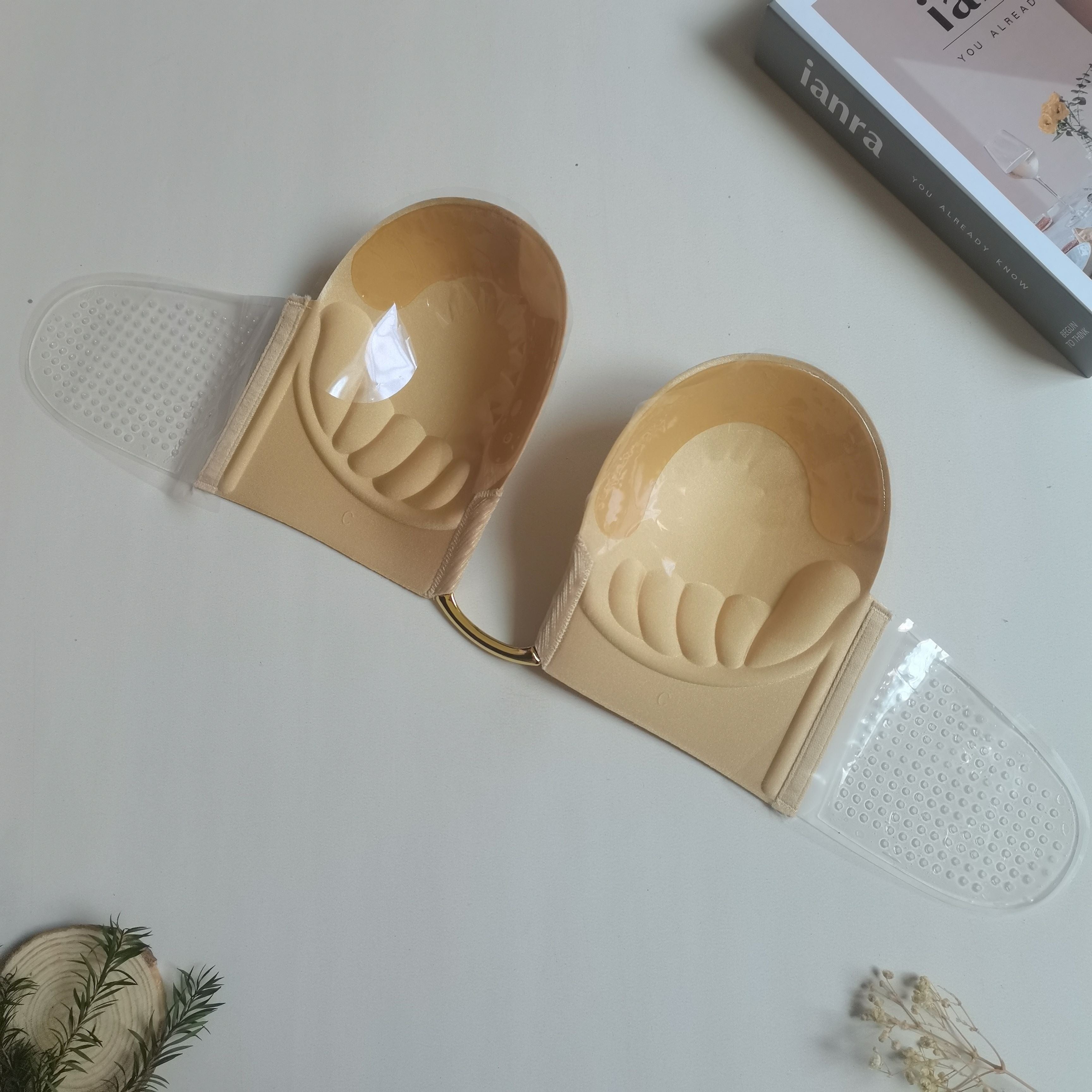 Stick-On Strapless Push-Up Bra Seamless Invisible Lingerie for Women