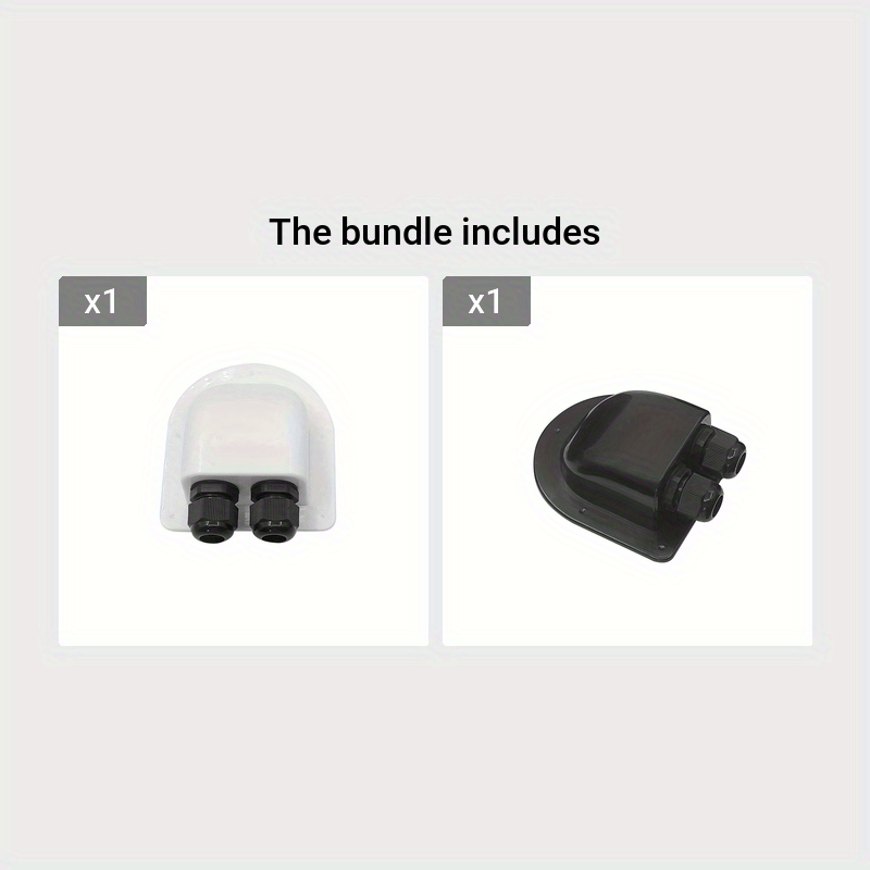 RV quyosh panellari uchun suv o'tkazmaydigan ulanish qutisi, ikki teshikli yopiq qopqoq