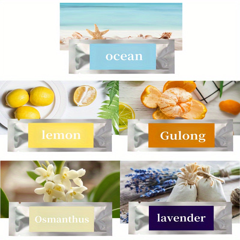 6 Pieces Car Air Freshener Aluminum Alloy Diffuser with 5 Refills Odor Eliminator