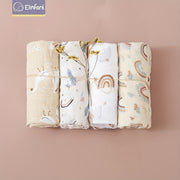 Conjunto de regalo para bebé de 4 piezas: mantas de muselina para envolver y toallas de baño 120x110cm
