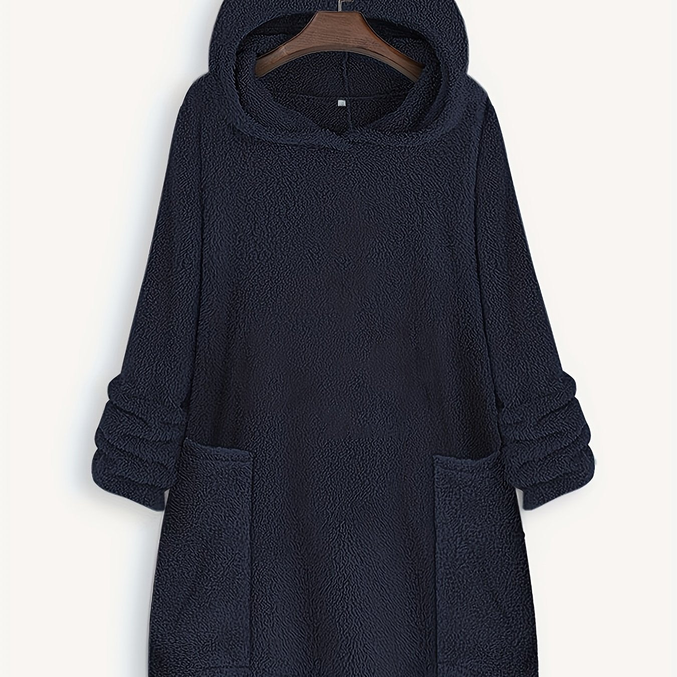 Plus Size Women's Fleece Hoodie Sweatshirt with Pockets and Long Sleeves