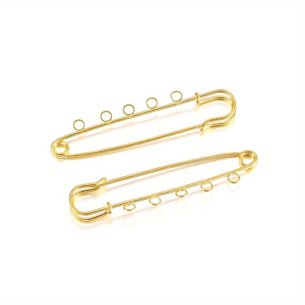 Iron Safety Brooch Kilt Pins Jewelry Findings Pack of 10 80x20mm