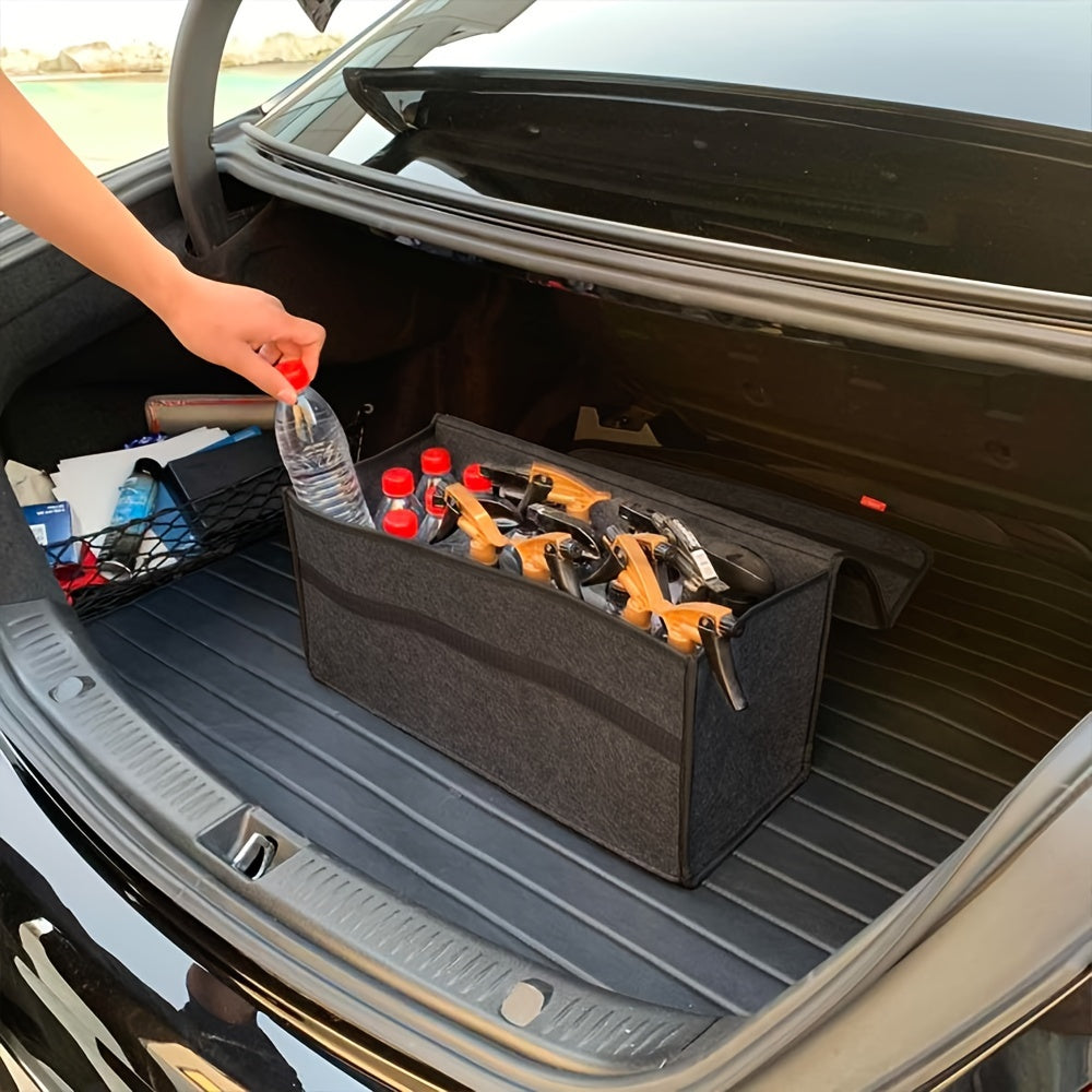 Большой вместительный складной органайзер для багажника автомобиля, сумка для хранения из фетра, многоотсековая