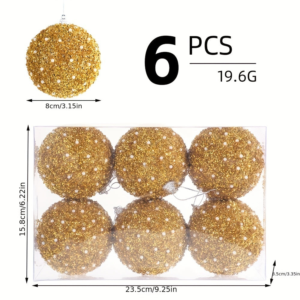 Christmas Balls Set for Holiday Decorations and Gifts, Cross-Border Party Venue Decor