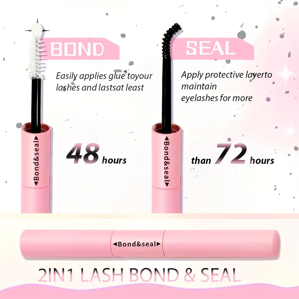 Women's Black Waterproof Lash Bond and Seal 2-in-1 Eyelash Glue