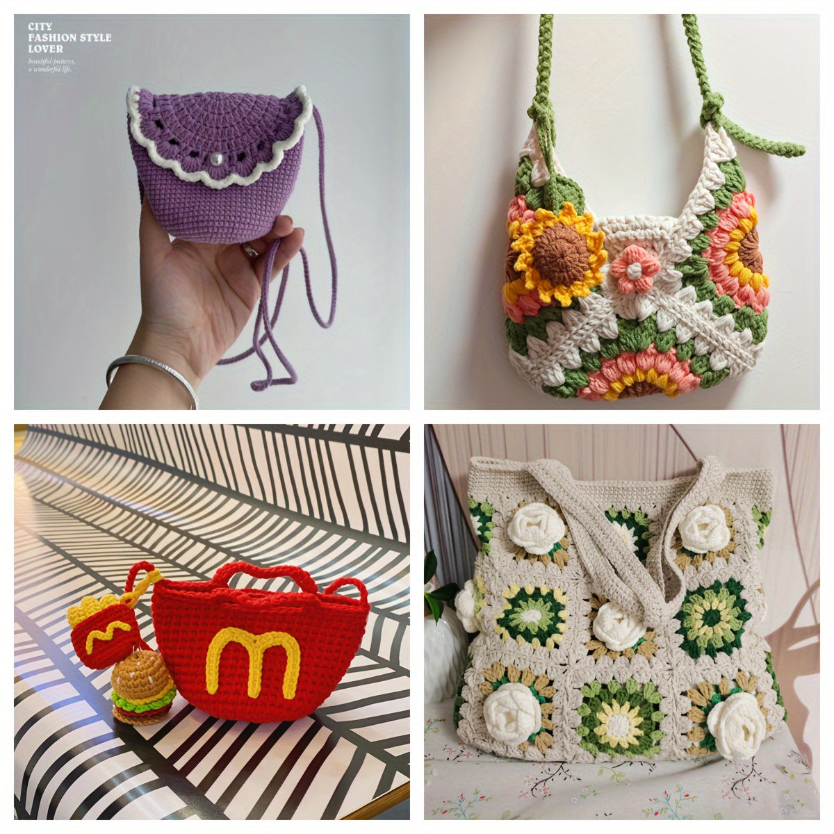 6 Pieces of 50g Soft Acrylic Yarn for Crocheting and Knitting, Assorted Colors