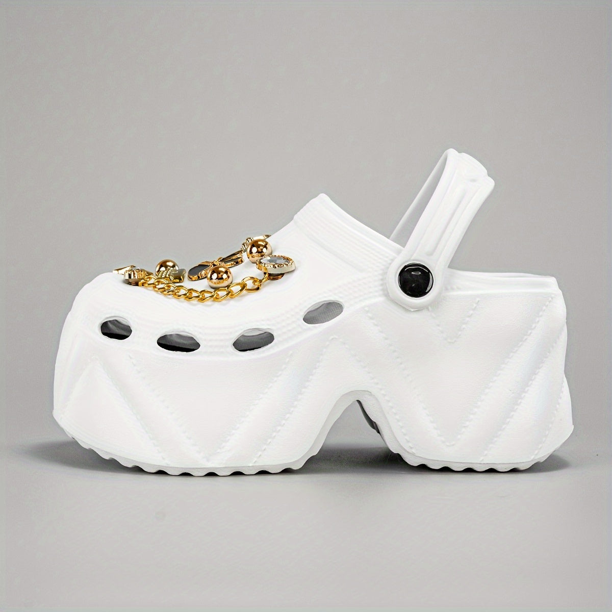 Women's Glitter Mules and Clogs With Platform Heel Lightweight EVA Summer Footwear