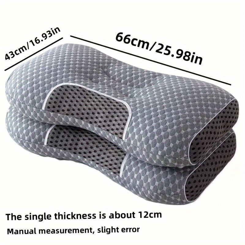 2-комплект ортопедических подушек для шейного отдела с поддержкой для сна на боку, спине и животе