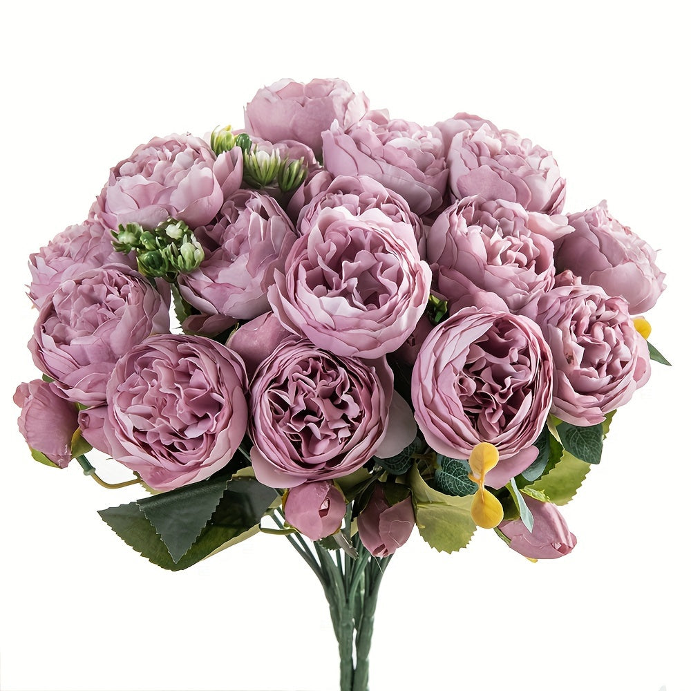 Винтажный искусственный цветок пиона, набор из 3 штук, идеален для семейных свадеб и вечеринок с премиум устойчивостью к окислению.