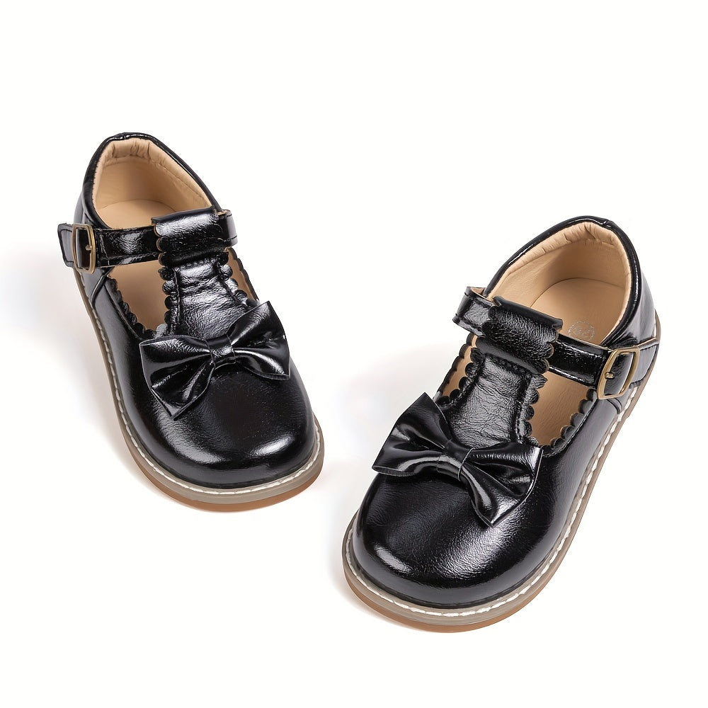 Девочки Туфли Мэри Джейн с бантом, верх из PU, подошва из TPR, для всех сезонов