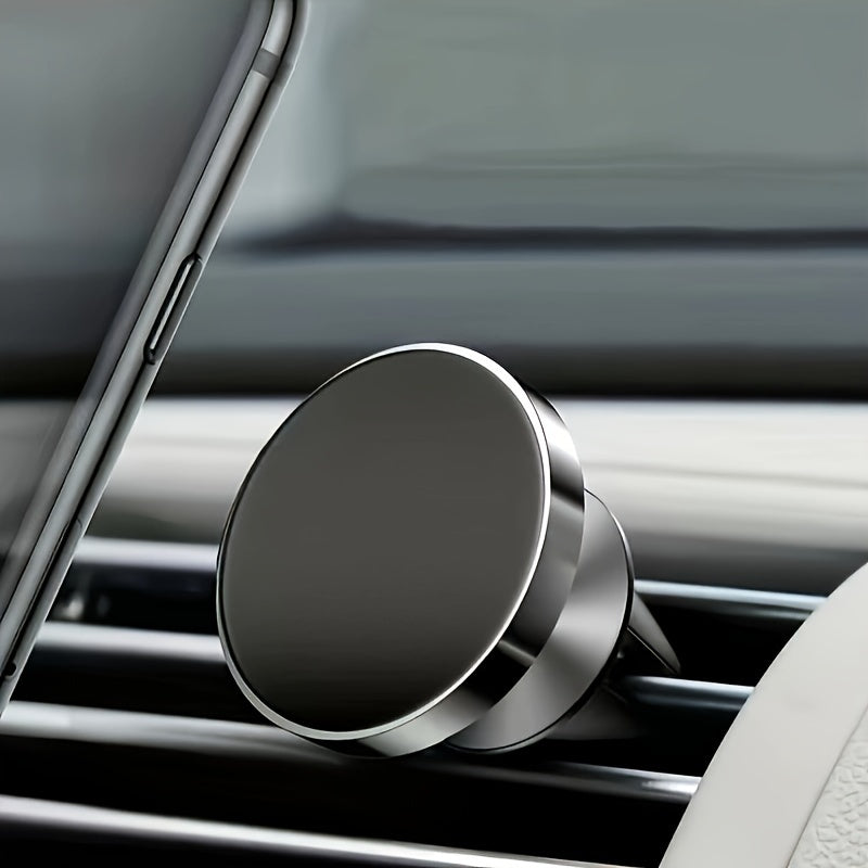 Soporte para teléfono en rejilla de ventilación de coche de aleación de aluminio universal, rotatorio para navegación