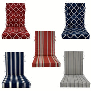 Boho Outdoor High Back Chair Cushion UV-Resistant Polyester Machine Washable