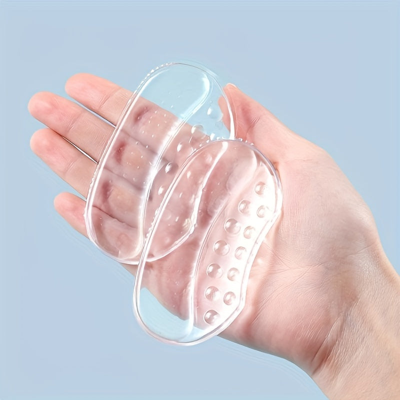 Women's Silicone Heel Cushion Inserts Transparent Anti-slip Shoe Pads