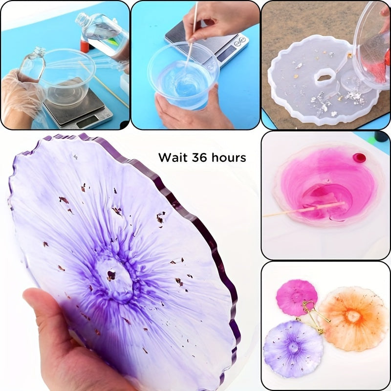 Resin Mold for Paper Cup Service Stands Silicone Round Square DIY Craft Accessories