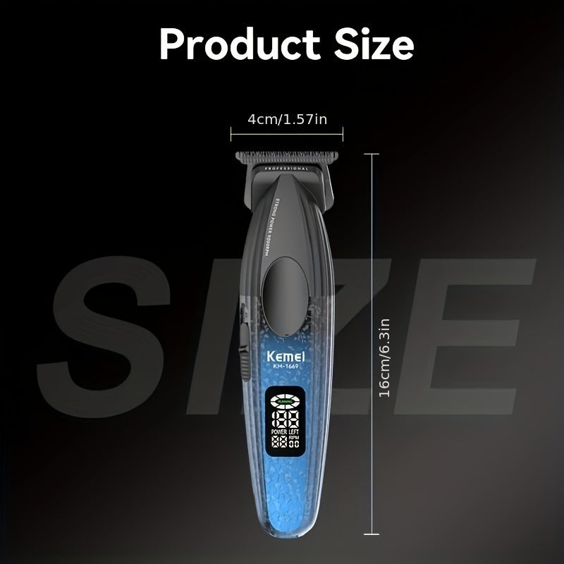 Professional Hair Clipper Set USB Rechargeable Lithium Battery Charging Stand Volcano Pattern Long-Lasting Battery