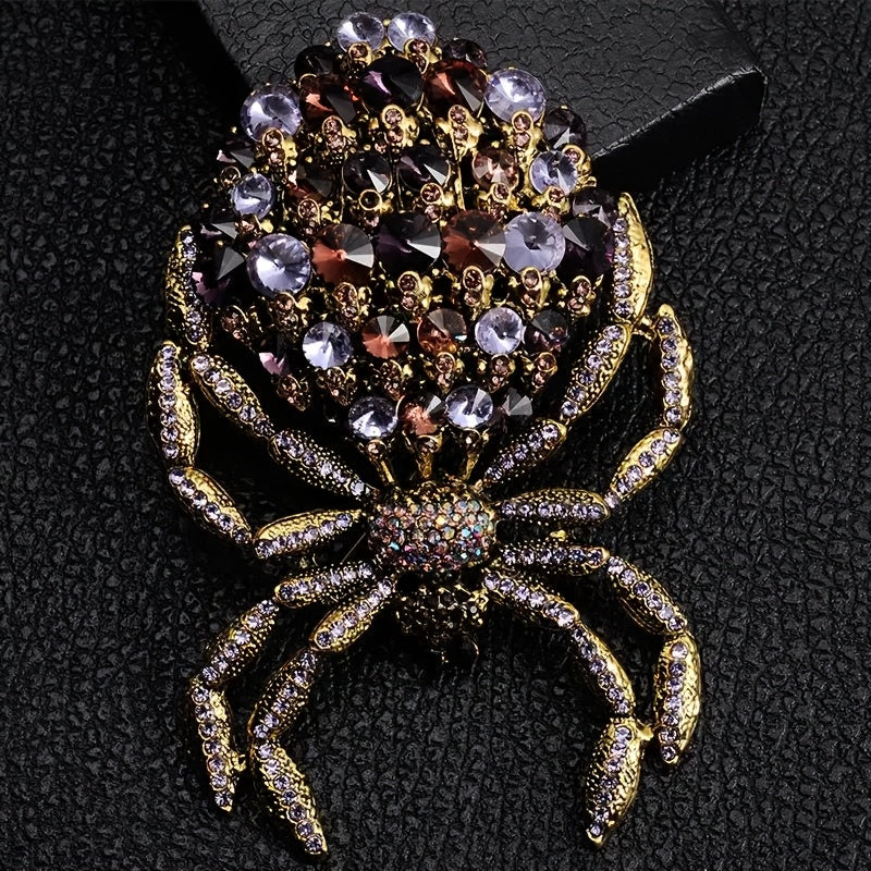 Women’s Rhinestone Spider Brooch Jewelry for Parties and Proms