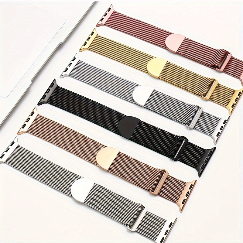 Stainless Steel Milanese Loop Watch Band for Apple Watch Series 7 6 8 SE 3 Men Women