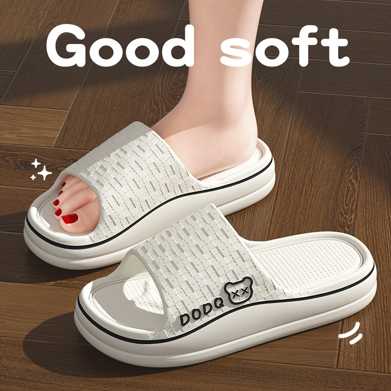 Женские EVA слайды - летние пляжные шлепанцы для бассейна и отдыха с принтом лапы