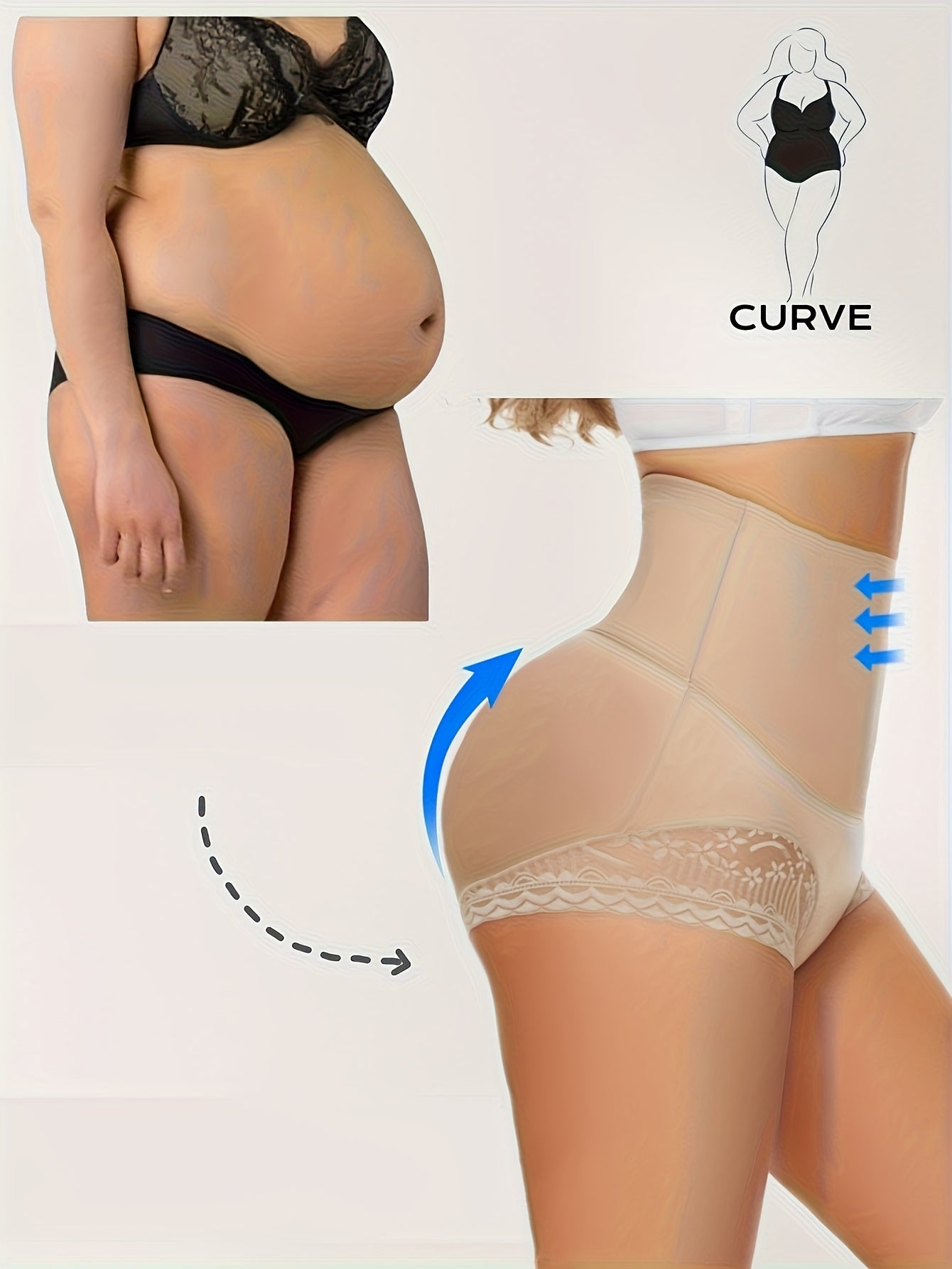 Women High-Waisted Butt-Lifting Yoga Shorts with Lace Trim Mesh Sportswear