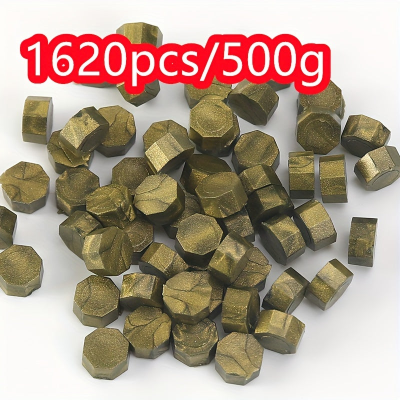 1620pcs 500g Octagonal Sealing Wax Particles for Envelope Gift Box DIY Retro Bulk Sealing Wax