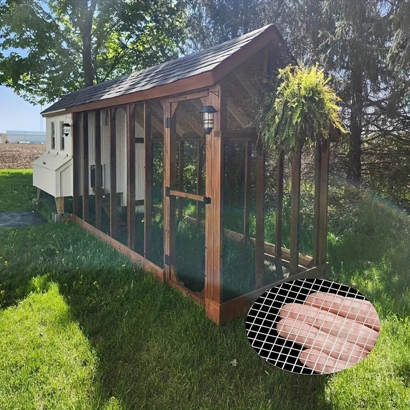 1700 sm / 669,29 dyuym galvanizli payvandlangan to'rning bir rolik, tovuq uylarida, bog'larda, uy hayvonlari to'siqlarida va daraxtlarni himoya qilishda turli qo'llanmalar uchun mos keladi. Kesish oson.