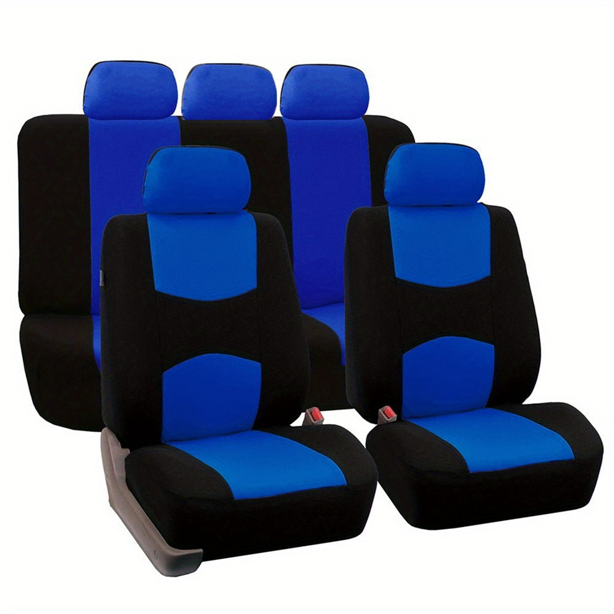 Polyester Car Seat Cover Set for 5 Seats Universal Fit Breathable Durable