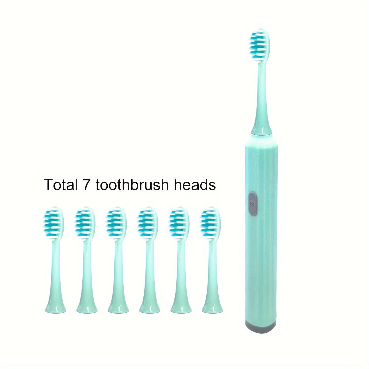 Uniseks AA batareyka bilan ishlaydigan elektr tish cho'tkasi, 6 ta o'rnini bosadigan boshlar bilan