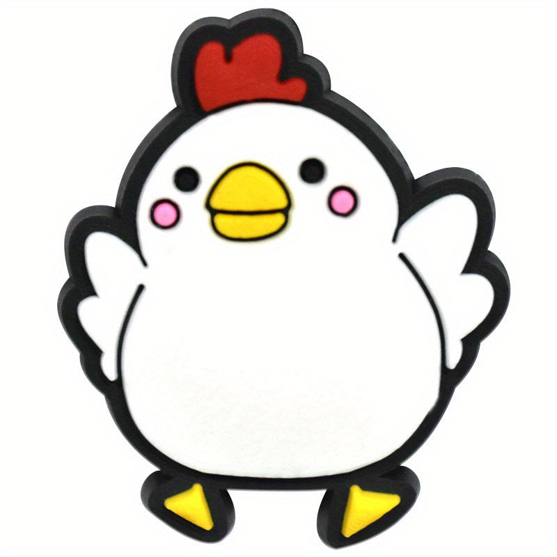 Kids Yellow Chick Shoe Decor Set PVC Detachable DIY Accessories