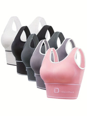 Women's Plus Size Wireless Sports Bras Pack Breathable Nylon Full Coverage