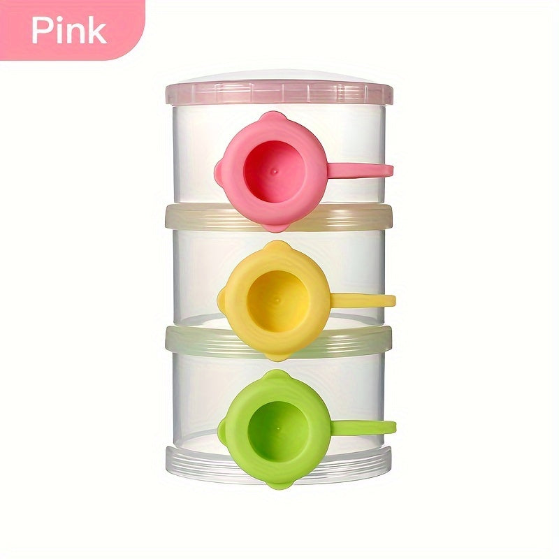 Baby Food Storage Container Milk Powder Dispenser 3 Layers BPA Free 360ml