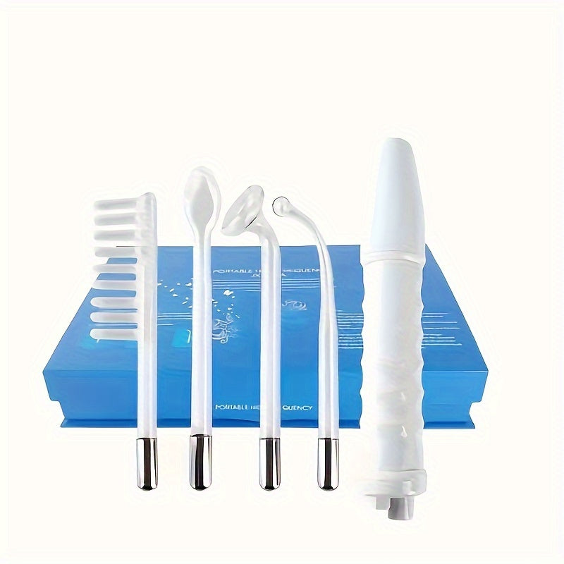 Портативная высокочастотная массажер для лица с синим светом для лица, тела, шеи, волос 220-240В