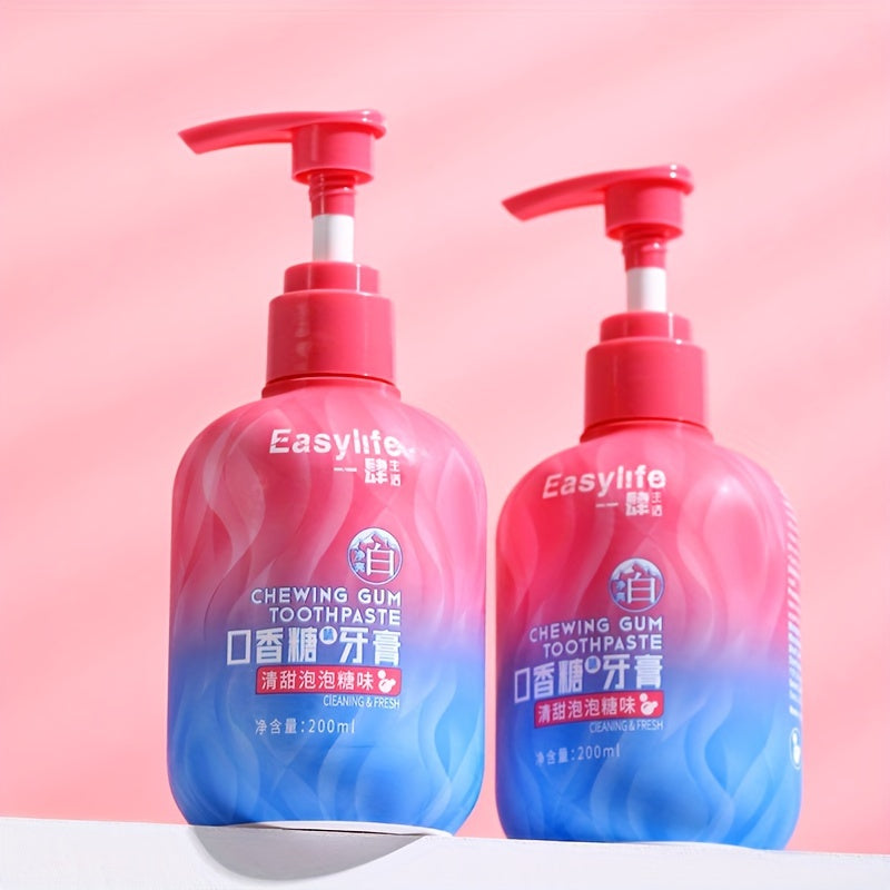 Adults' Bubble Gum Flavor Toothpaste with Xylitol and Fresh Breath Benefits