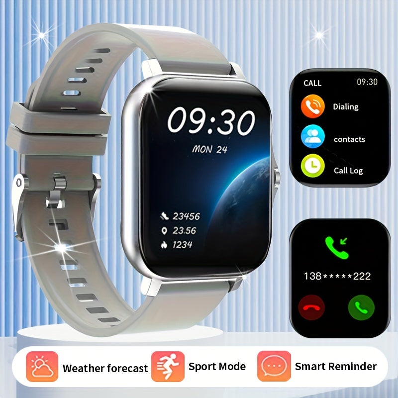 Large Silicone Smartwatch 4.65cm Wireless Calling Sports Tracker Compatible with iPhone Android