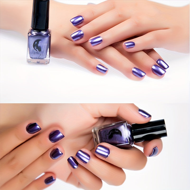 Women's Metallic Nail Polish in Gold, Fast-Drying Sparkling Gel