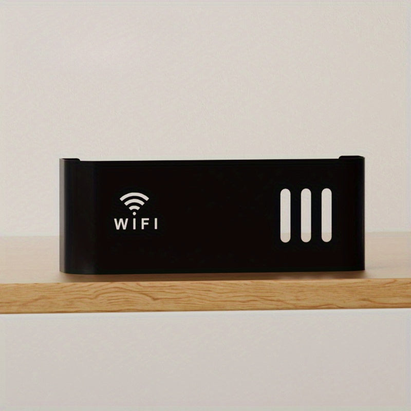 Wall-Mounted WiFi Router Storage Box Durable Space-Saving Organizer for Home Office