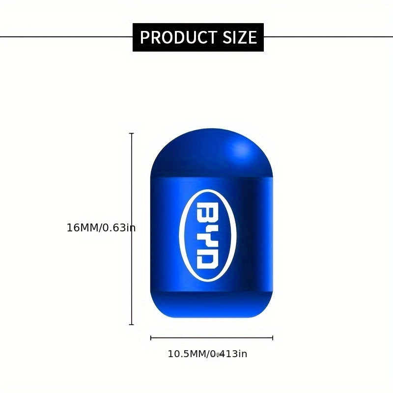 Universal Aluminum Tire Valve Stem Caps 4-Pack, Durable Corrosion-Resistant