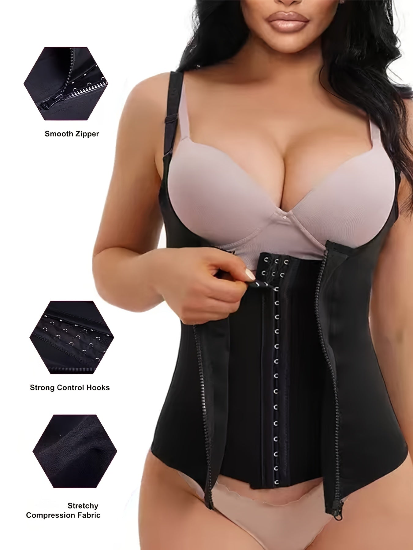 Неопреновый корсет для живота с открытым бюстгальтером для моделирования, корректирующее белье для похудения