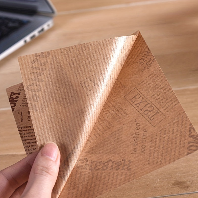 Paquete de 100 papeles resistentes al aceite y aptos para alimentos para sándwiches y hamburguesas