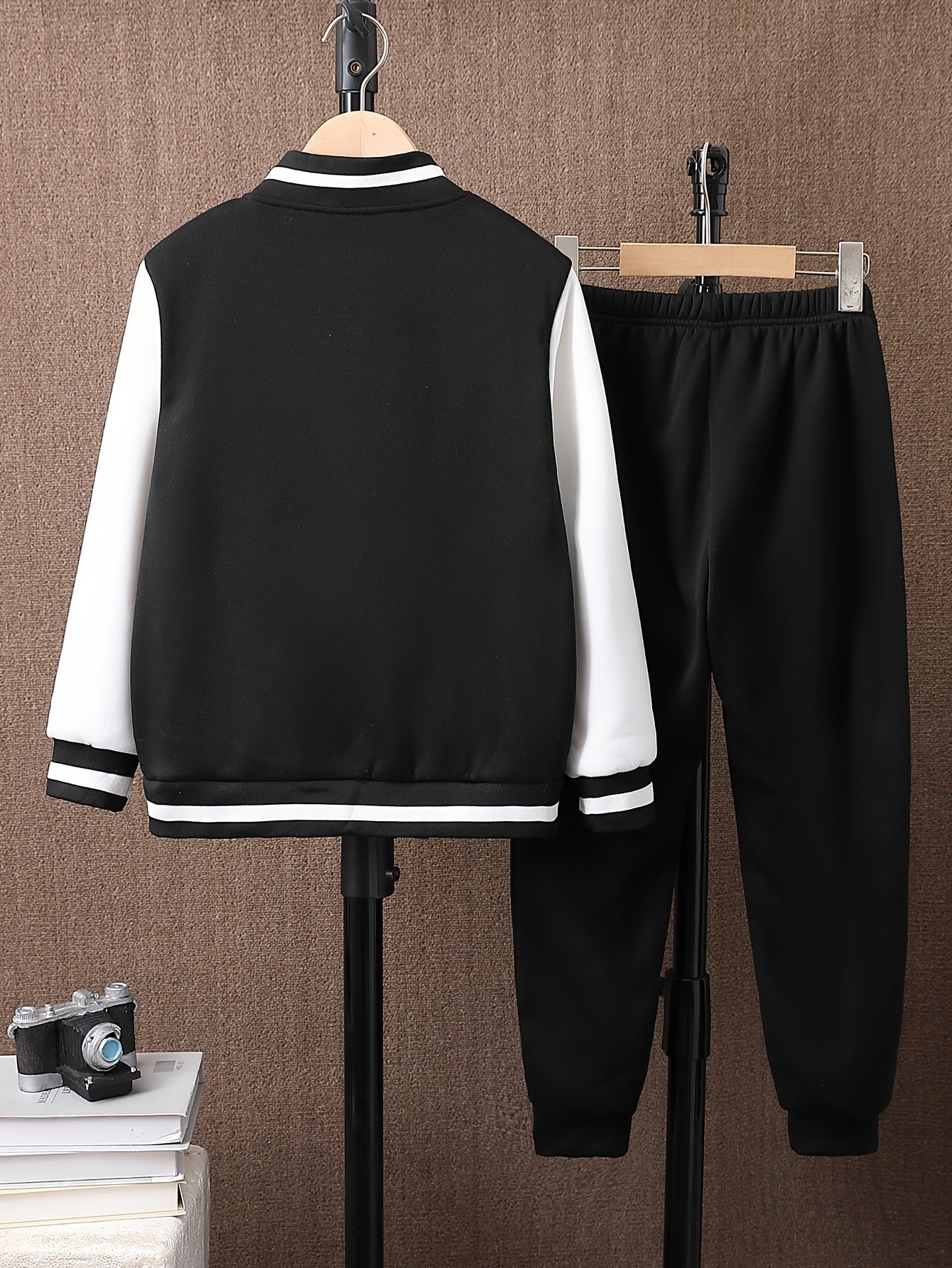 Kids Boys Winter Hoodie and Pants Set Soft Polyester Elastane Casual Fall Winter Over 3 Years