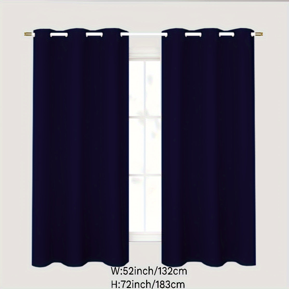 Gray Blackout Curtains for Bedroom Living Room Thermal Insulation Noise Reduction 1PC